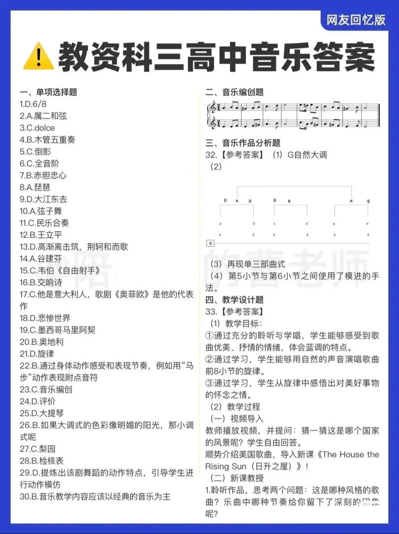 西方音乐课答案汇总(图1)